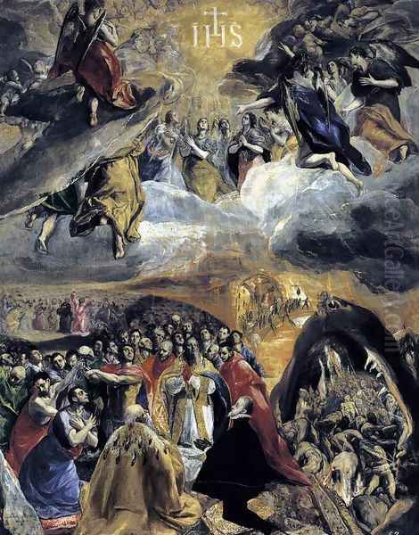 The Adoration of the Name of Jesus 1578-79 Oil Painting by El Greco (Domenikos Theotokopoulos)