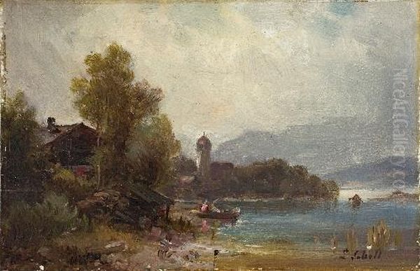 Frauenchiemsee Oil Painting by Ludwig, Louis Von Sckell