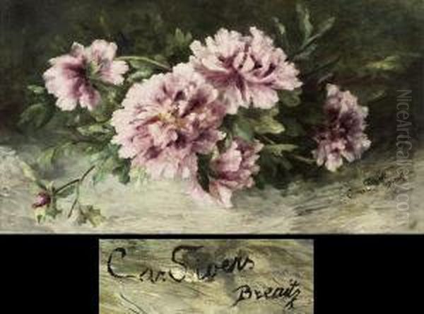 Blumenstilleben Oil Painting by Clara Von Sivers