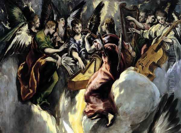 The Annunciation (detail 2) 1597-1600 Oil Painting by El Greco (Domenikos Theotokopoulos)