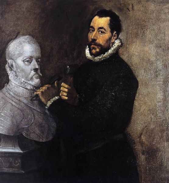 Portrait of a Sculptor 1576-78 Oil Painting by El Greco (Domenikos Theotokopoulos)