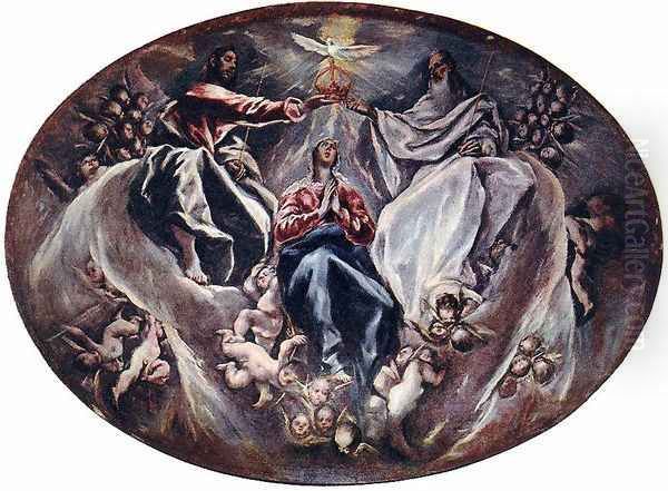 The Coronation of the Virgin 1603-05 Oil Painting by El Greco (Domenikos Theotokopoulos)