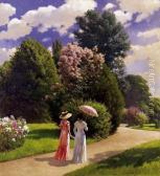 In The Park Oil Painting by Paul Von Szinyei-Merse