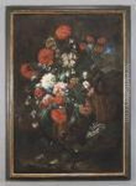 Fiori Oil Painting by Frans Werner Von Tamm