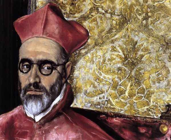 Portrait of a Cardinal (detail) c. 1600 Oil Painting by El Greco (Domenikos Theotokopoulos)