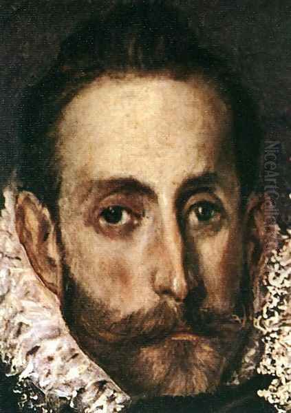 The Burial of the Count of Orgaz (detail 7) 1586-88 Oil Painting by El Greco (Domenikos Theotokopoulos)