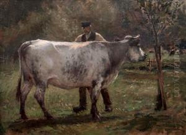 Rural Motif Oil Painting by Otto Karl Kasimir Von Thoren