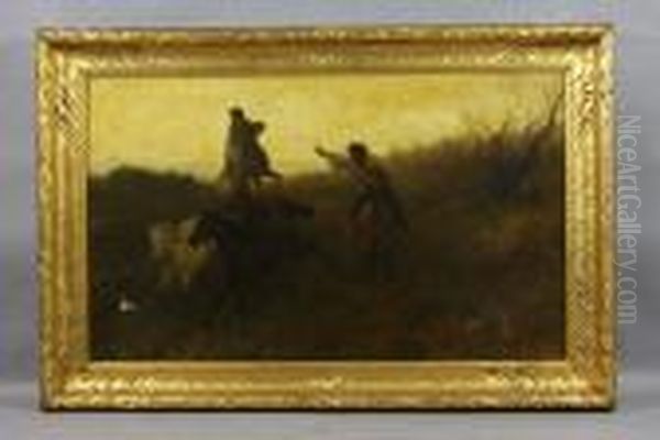 Men On Horseback Oil Painting by Otto Karl Kasimir Von Thoren