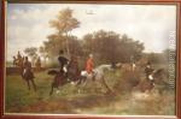 The Steeplechase Oil Painting by Otto Karl Kasimir Von Thoren