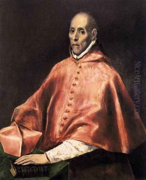 Portrait of Cardinal Tavera 1608-14 Oil Painting by El Greco (Domenikos Theotokopoulos)