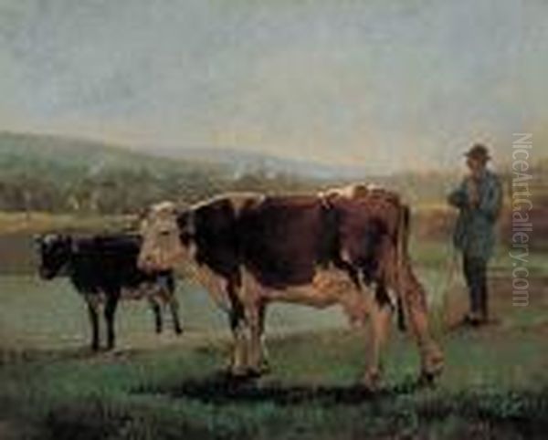 Na Pastwisku Oil Painting by Otto Karl Kasimir Von Thoren