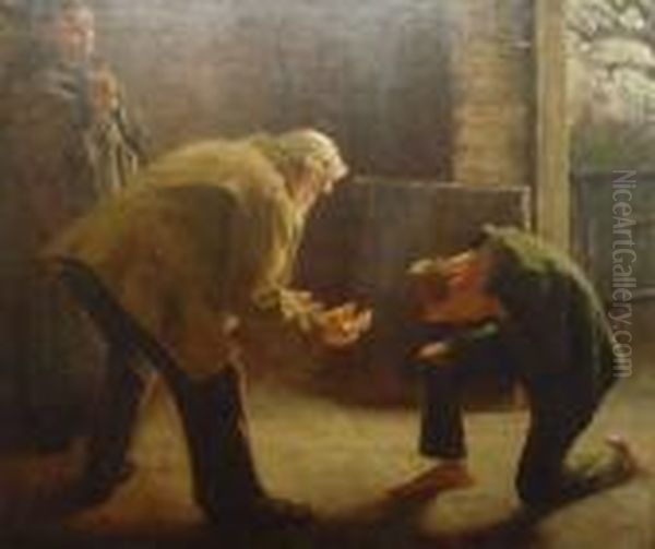 Die Heimkehr Des Verlorenen Sohnes Oil Painting by Fritz von Uhde