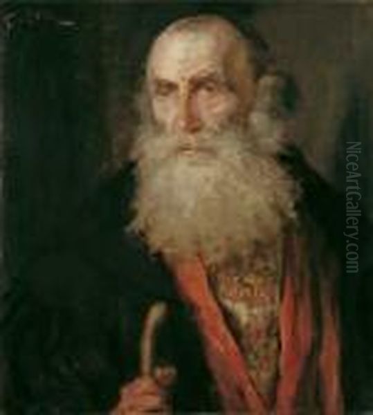 Der Patriarch. Oil Painting by Fritz von Uhde