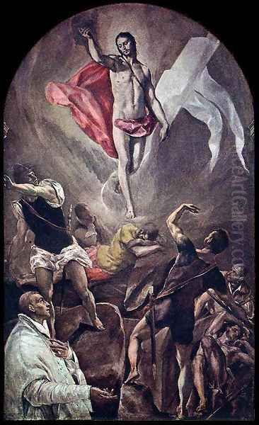 The Resurrection 1577-79 Oil Painting by El Greco (Domenikos Theotokopoulos)