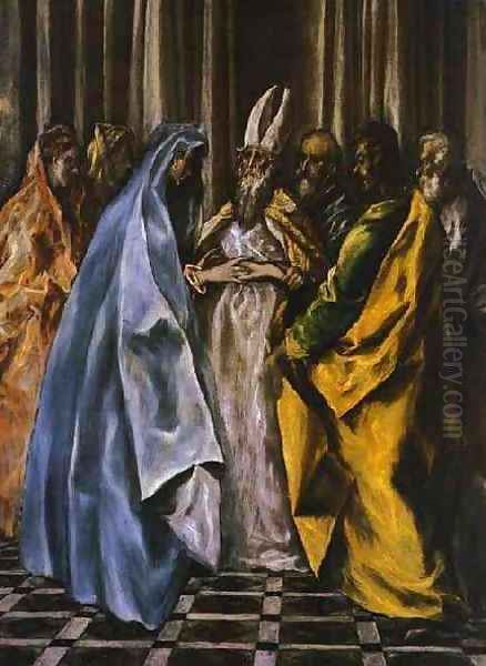 The Marriage of the Virgin 1613-14 Oil Painting by El Greco (Domenikos Theotokopoulos)