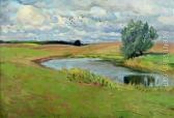 Paysage Oil Painting by Hans Richard Von Volkmann