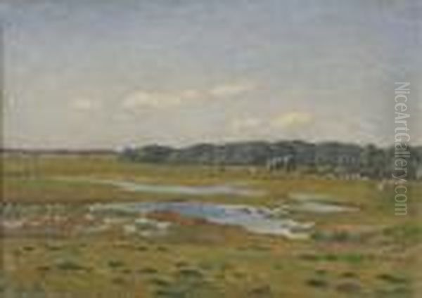 Das Bauernmoor Oil Painting by Hans Richard Von Volkmann