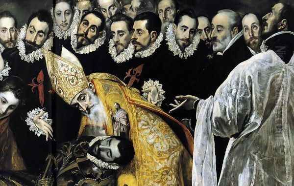 The Burial of the Count of Orgaz (detail 6) 1586-88 Oil Painting by El Greco (Domenikos Theotokopoulos)