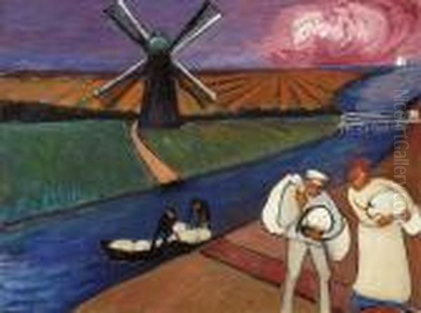 Styx Oil Painting by Marianne von Werefkin