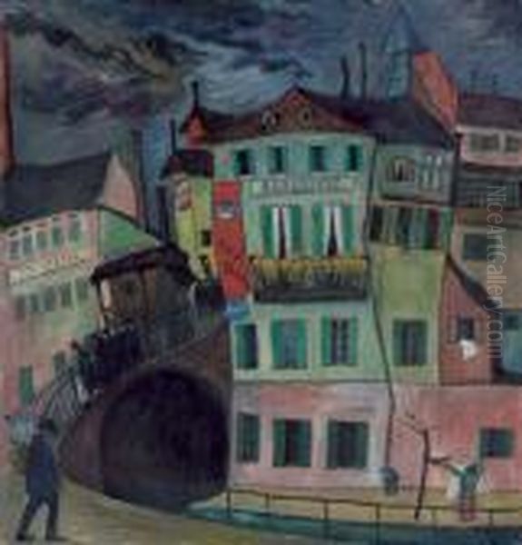 En Ville - In Der Stadt Oil Painting by Marianne von Werefkin