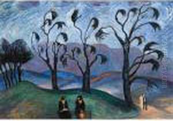 Paysage Fantastique Oil Painting by Marianne von Werefkin