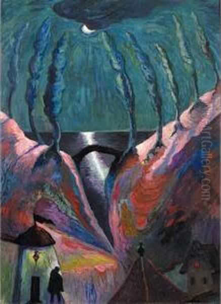 Nuit Fantastique Oil Painting by Marianne von Werefkin