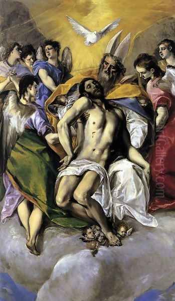 The Trinity 1577 Oil Painting by El Greco (Domenikos Theotokopoulos)