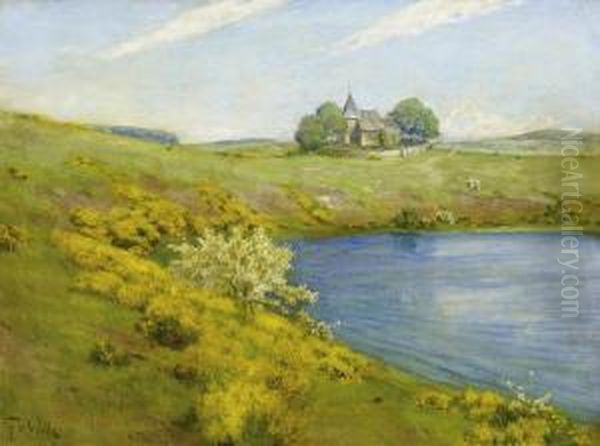 Spring Blossoms By The Weinfeldermaar Oil Painting by Fritz Von Wille