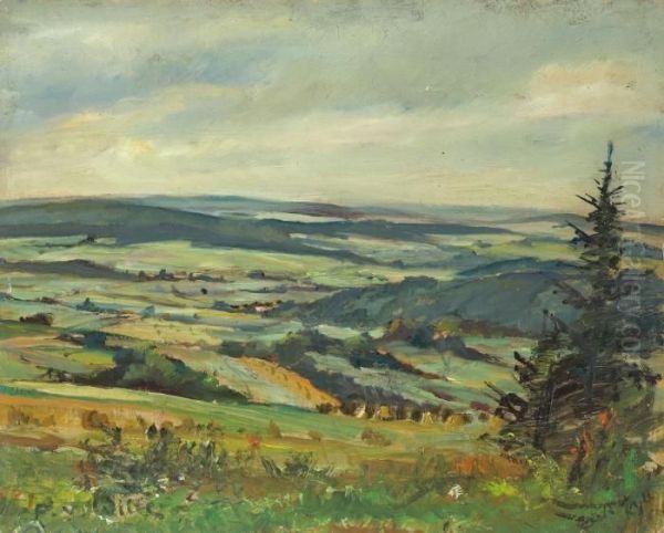 Eifellandschaft Oil Painting by Fritz Von Wille