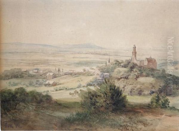 Blick Uber Weite Landschaft Oil Painting by Fritz Von Wille