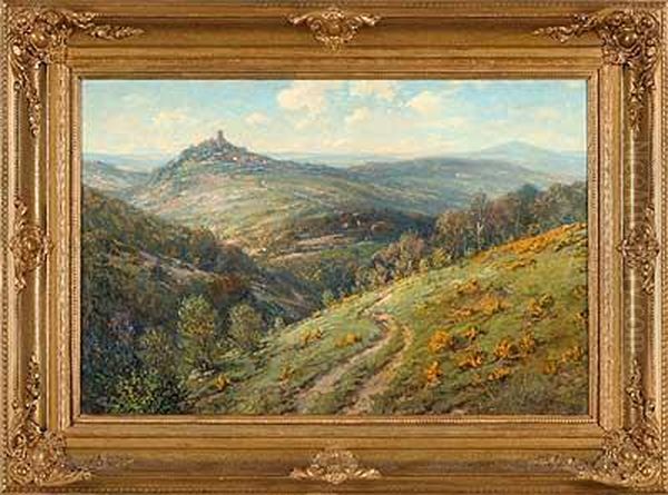 Eifel Mit Nurburg Und Hohe Acht Oil Painting by Fritz Von Wille