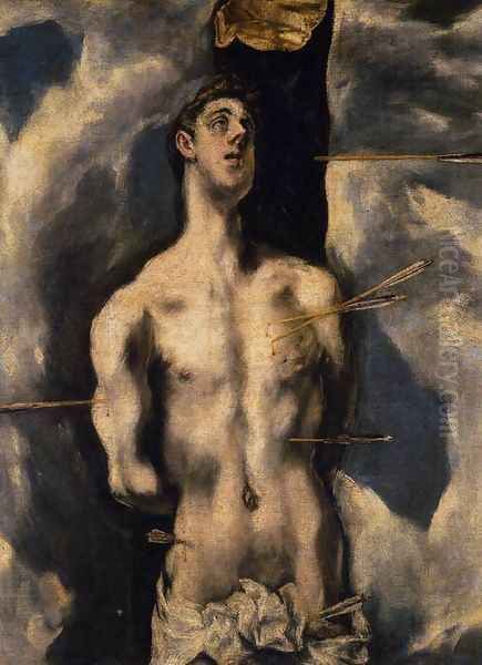 St Sebastian 1610-14 Oil Painting by El Greco (Domenikos Theotokopoulos)