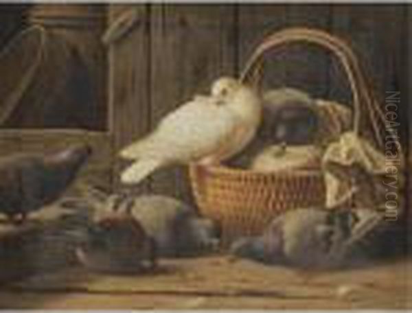 Tahkanpoimijat (the Gleaners) Oil Painting by Ferdinand Wilhelm Von Wright