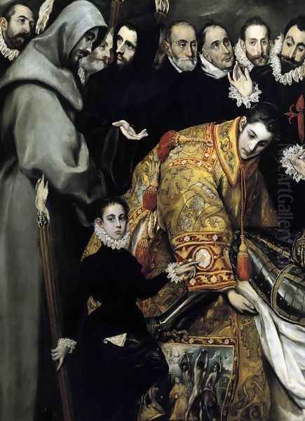 The Burial of the Count of Orgaz (detail 3) 1586-88 Oil Painting by El Greco (Domenikos Theotokopoulos)