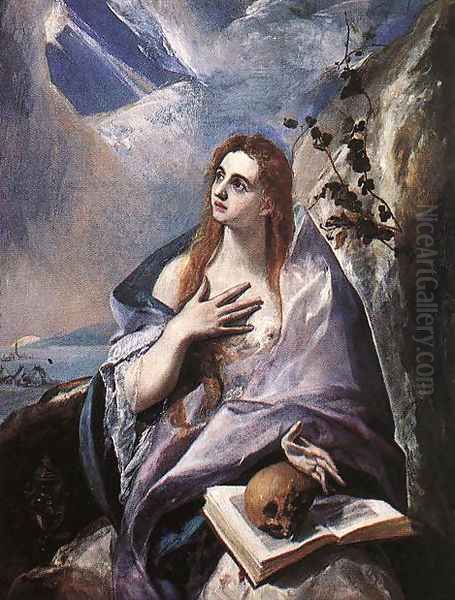 The Magdalene Oil Painting by El Greco (Domenikos Theotokopoulos)