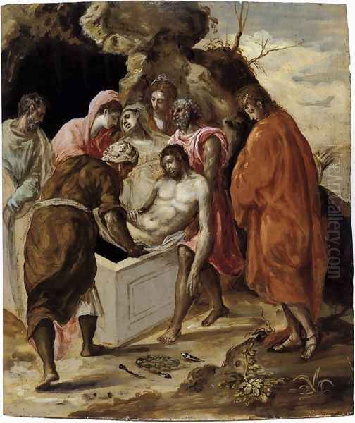 The Entombment of Christ late 1560s Oil Painting by El Greco (Domenikos Theotokopoulos)