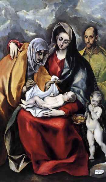 The Holy Family 1586-88 Oil Painting by El Greco (Domenikos Theotokopoulos)