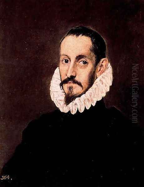 Portrait of a Gentleman 1580-85 Oil Painting by El Greco (Domenikos Theotokopoulos)