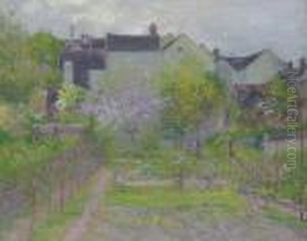 Grez-sur-loing Oil Painting by Robert William Vonnoh