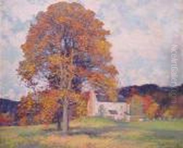 American Autumn Oil Painting by Robert William Vonnoh