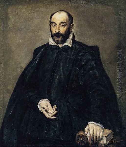 Portrait of a Man c. 1575 Oil Painting by El Greco (Domenikos Theotokopoulos)