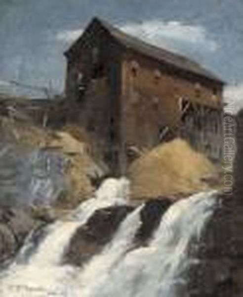 The Mill Oil Painting by Robert William Vonnoh