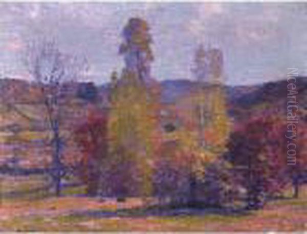 Fecund Autumn Oil Painting by Robert William Vonnoh