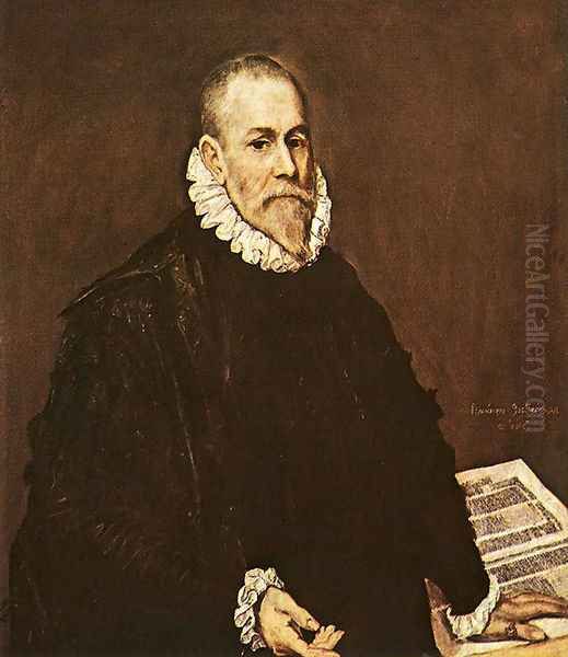 Portrait of a Doctor Oil Painting by El Greco (Domenikos Theotokopoulos)