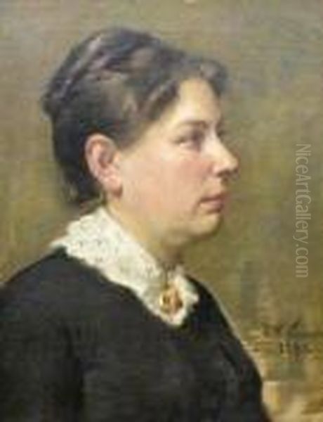 Portrait Of Mrs. Kendall Oil Painting by Robert William Vonnoh