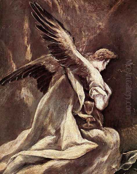 The Agony in the Garden (detail) c. 1608 Oil Painting by El Greco (Domenikos Theotokopoulos)