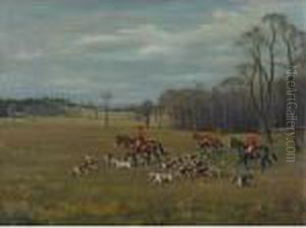 The Meadow Brook Hunt Oil Painting by Frank Brook Voss