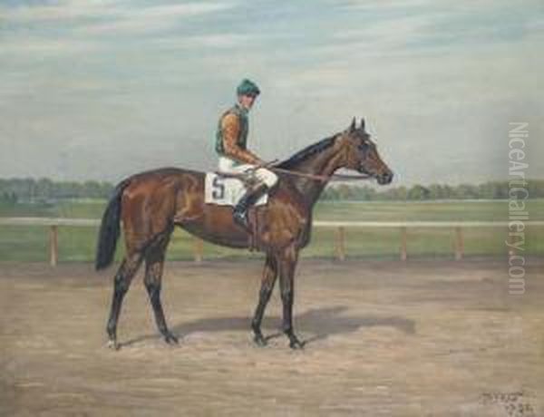 Suntica, With Jockey Up Oil Painting by Frank Brook Voss