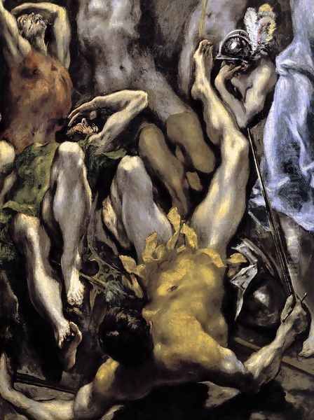 The Resurrection (detail 2) 1596-1600 Oil Painting by El Greco (Domenikos Theotokopoulos)