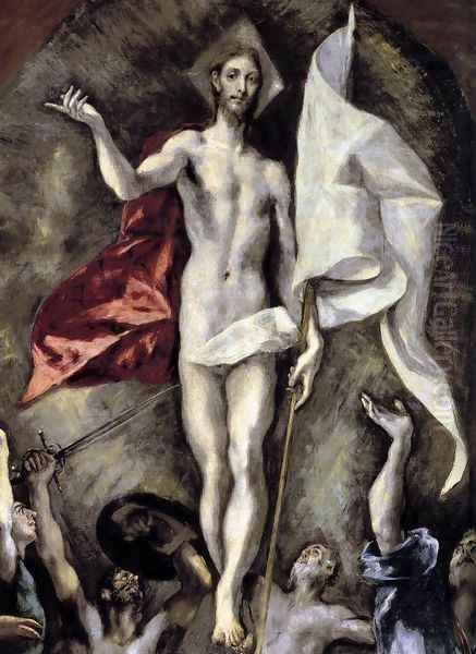 The Resurrection (detail 1) 1596-1600 Oil Painting by El Greco (Domenikos Theotokopoulos)